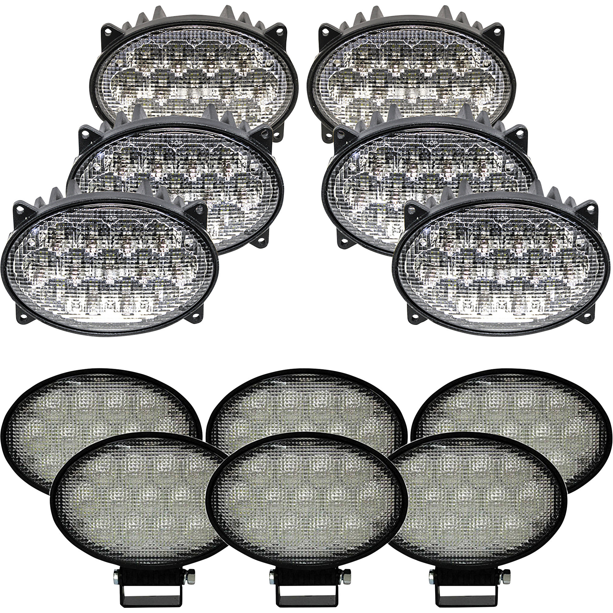 Tiger Lights Combine LED Light Kit - 12 Lights, 12/24V, Round, Model# CASEKIT3